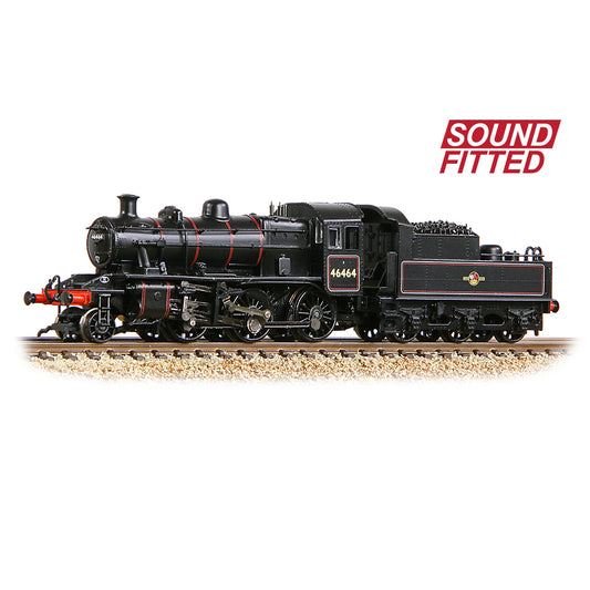 Farish 372-628BSF LMS Ivatt 2MT 46464 BR Lined Black (Late Crest) - N Gauge *LAST FEW*