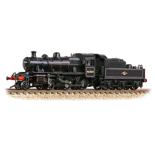 Farish 372-628B LMS Ivatt 2MT 46464 BR Lined Black (Late Crest) - N Gauge