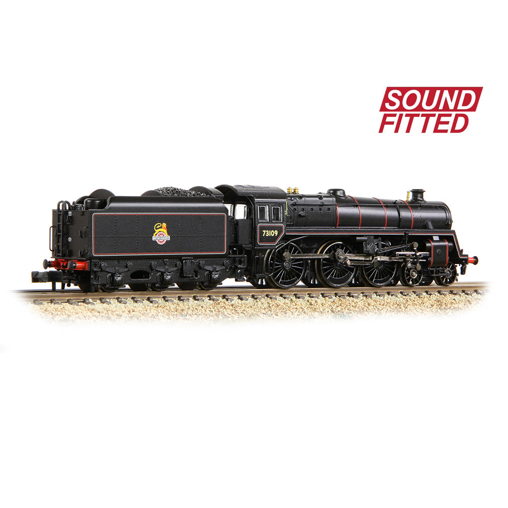 Farish 372-727ASF BR Standard 5MT / BR1B Tender 73109 BR Lined Black (E/Emblem) - N Gauge *LAST FEW*