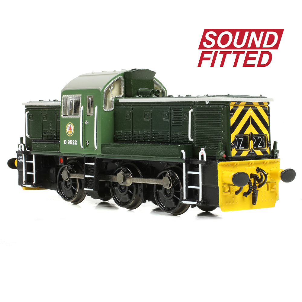 Farish 372-950ASF Class 14 D9522 BR Green (Wasp Stripes) - Sound Fitted - N Gauge
