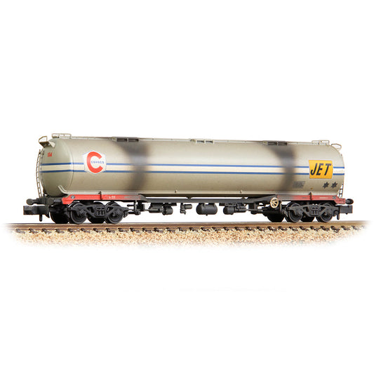 Farish 373-563A BR 102T TEA Bogie Tank Wagon 'Conoco/Jet' Grey [W] - N Gauge