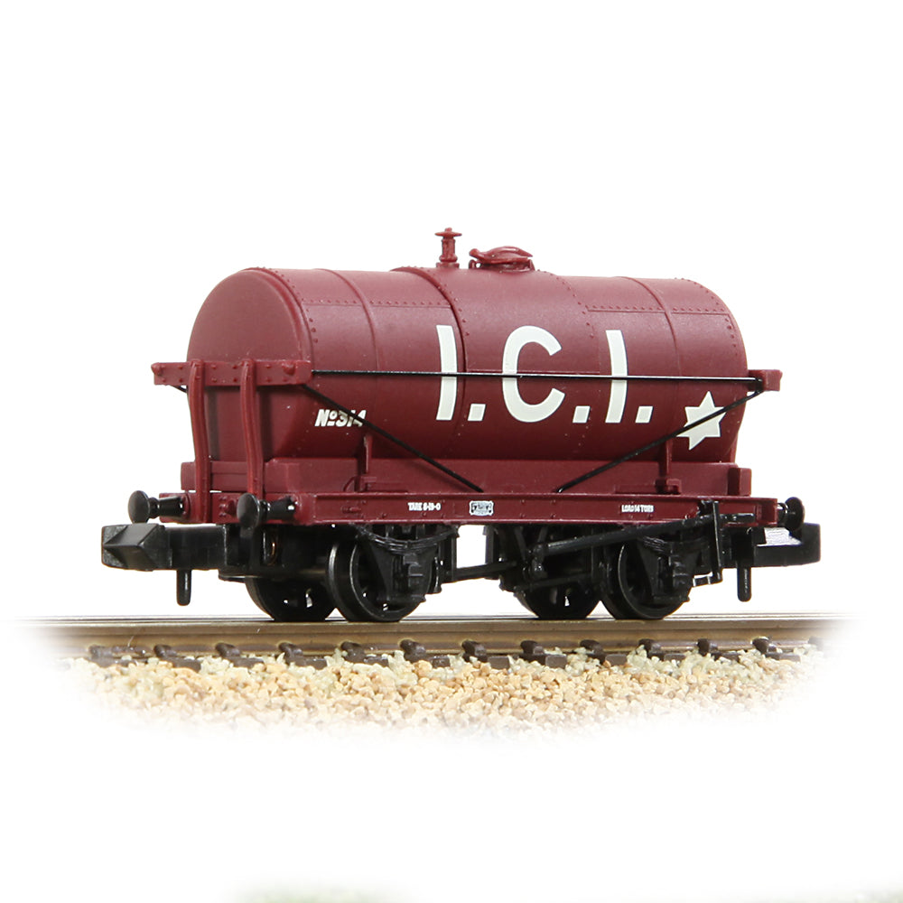 Farish 373-682B 14T Tank Wagon 'ICI' Maroon - N Gauge