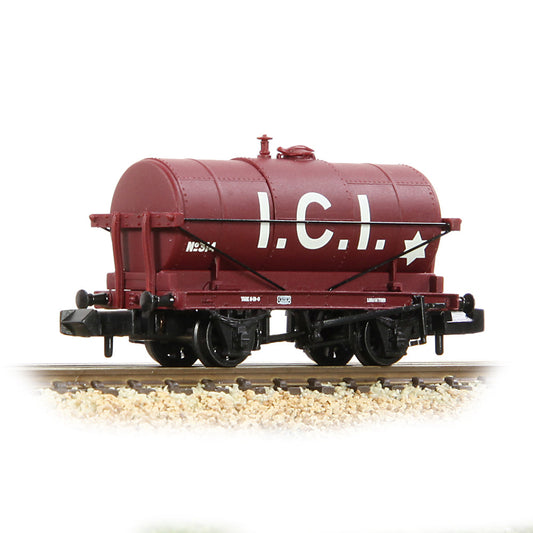 Farish 373-682B 14T Tank Wagon 'ICI' Maroon - N Gauge