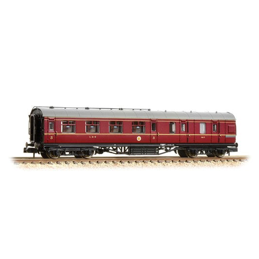Farish 374-825B Stanier Brake Third LMS Crimson Lake *LAST FEW*