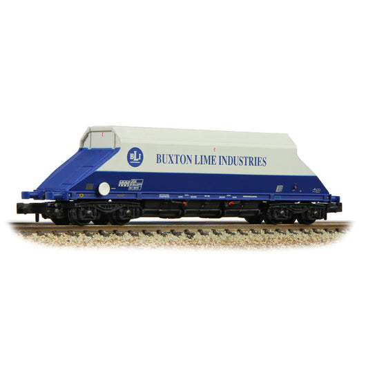 Farish 377-101D JGA Bogie Hopper 'Buxton Lime Industries' White & Blue N Gauge