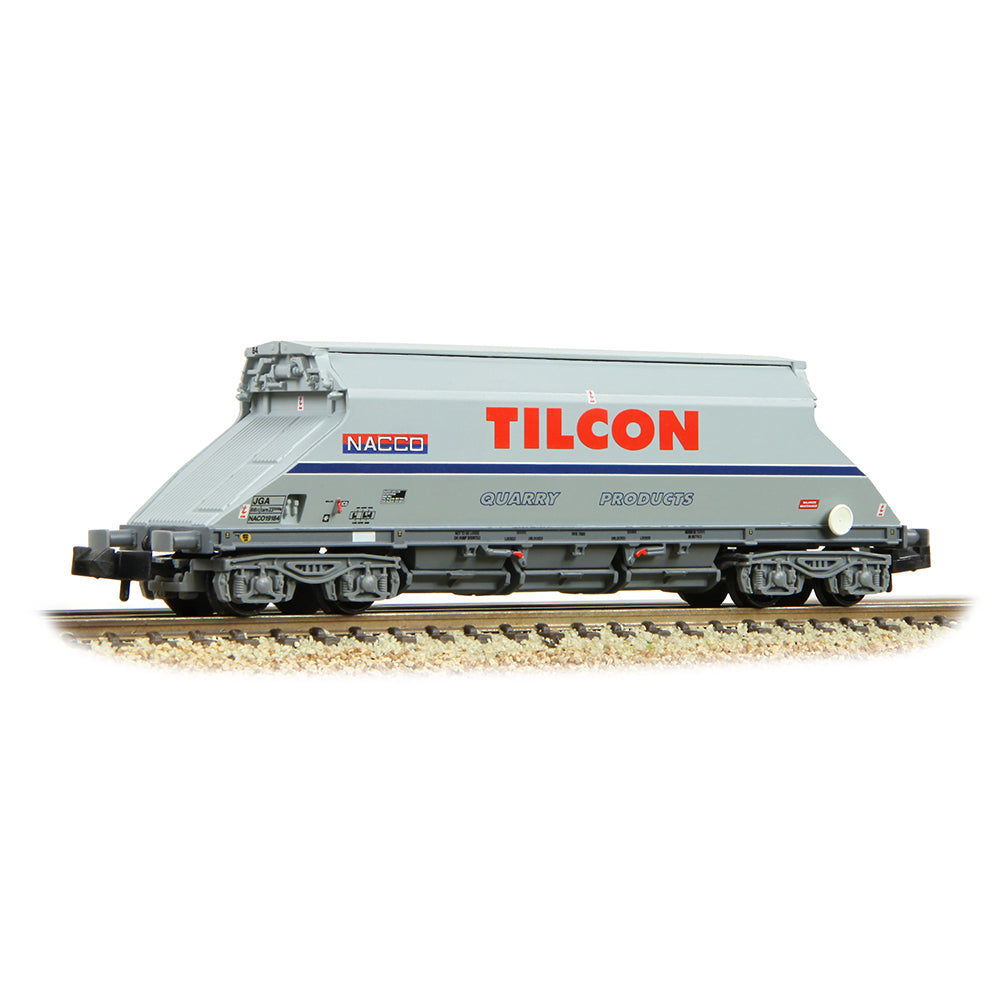 Farish 377-104 JGA Bogie Hopper with Hopper Cover 'Tilcon' Grey N Gauge