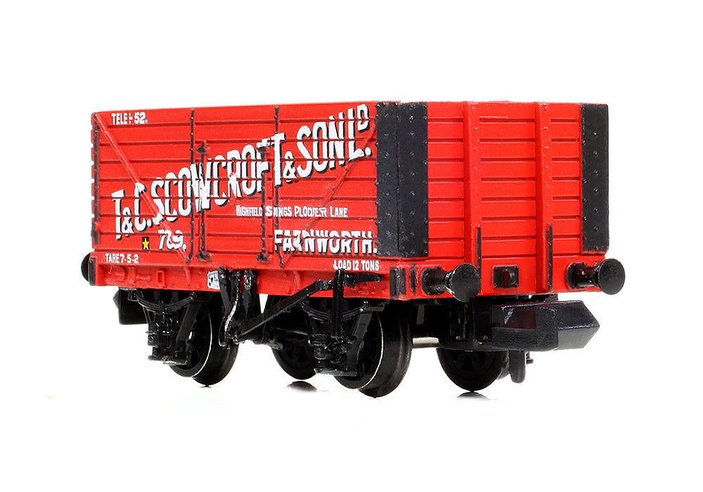Farish 377-130 8 Plank Wagon End Door 'T & C. Scowcroft & Son Ltd' Red N Gauge *PRE ORDER £21.80*
