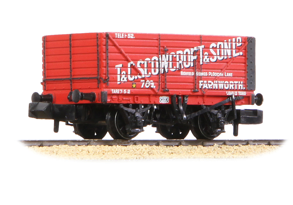 Farish 377-130 8 Plank Wagon End Door 'T & C. Scowcroft & Son Ltd' Red N Gauge *PRE ORDER £21.80*