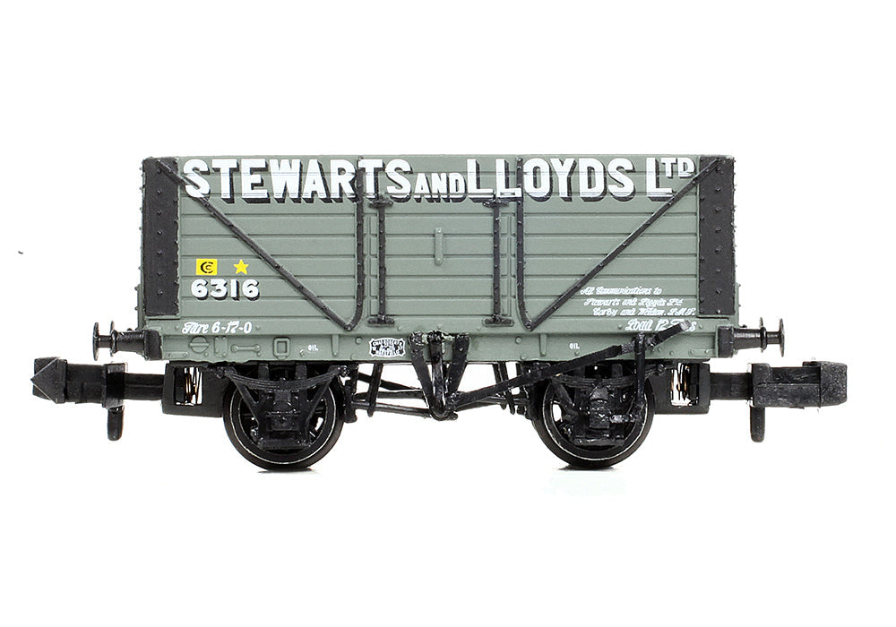 Farish 377-150C 8 Plank Wagon Fixed Ends 'Stewarts & Lloyds Ltd' Grey N Gauge *PRE ORDER £21.80*