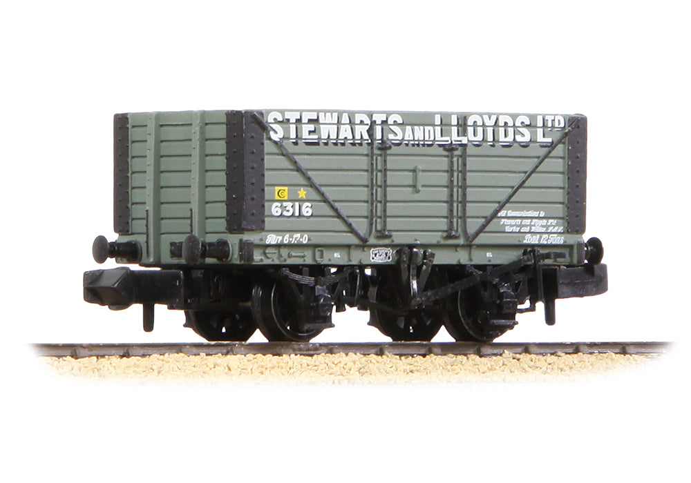 Farish 377-150C 8 Plank Wagon Fixed Ends 'Stewarts & Lloyds Ltd' Grey N Gauge *PRE ORDER £21.80*