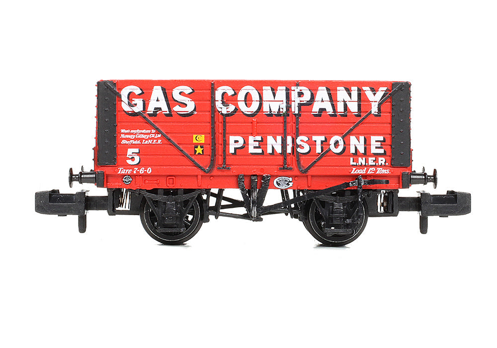 Farish 377-156 8 Plank Wagon Fixed Ends 'Gas Company Penistone' Red N Gauge *PRE ORDER £21.80*