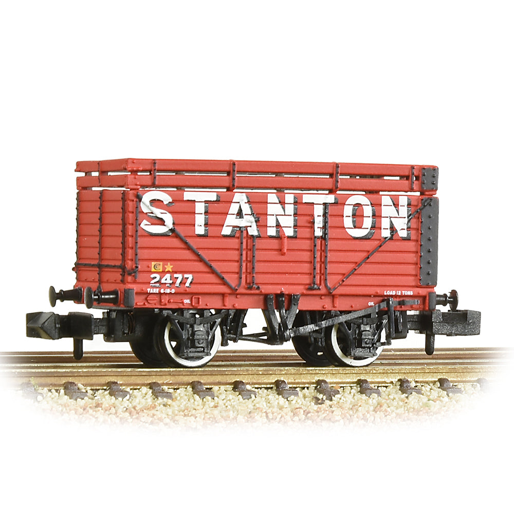 Farish 377-208 8 Plank Wagon Coke Rails 'Stanton' Red, N Gauge *LAST FEW*