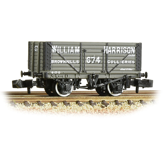 Farish 377-209 8 Plank Wagon Fixed End 'William Harrison Grey, N Gauge *LAST FEW*