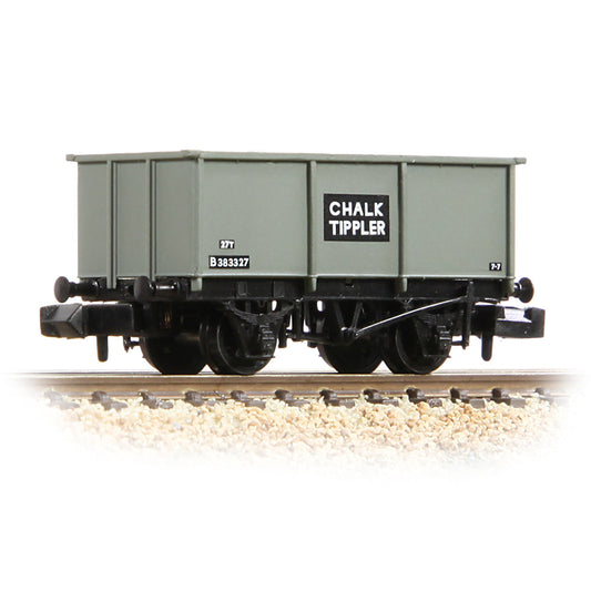 Farish 377-276C BR 27T Steel Tippler Wagon BR Grey 'Chalk' N Gauge
