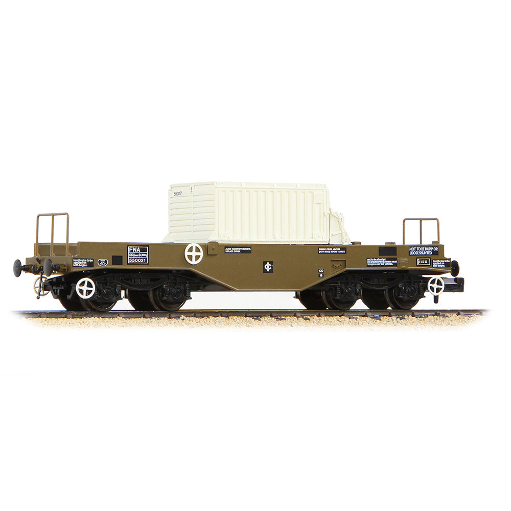 Graham Farish 377-801A BR FNA Nuclear Flask Wagon with Flat Floor with Flask N Gauge