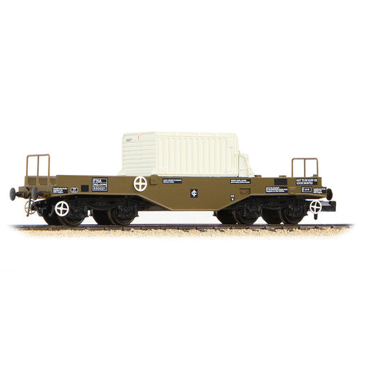 Graham Farish 377-801A BR FNA Nuclear Flask Wagon with Flat Floor with Flask N Gauge