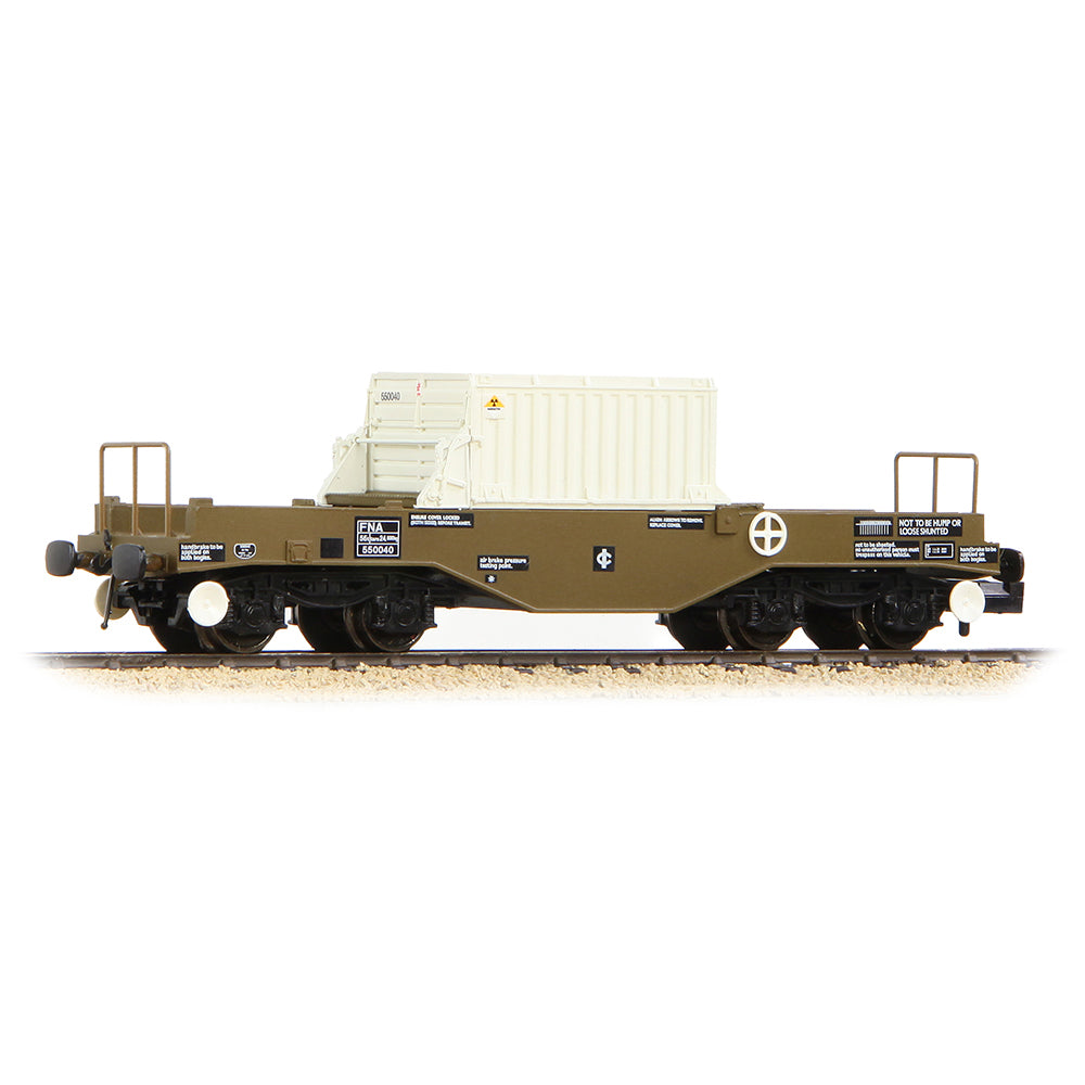 Graham Farish 377-802A BR FNA Nuclear Flask Wagon with Sloping Floor with Flask N Gauge