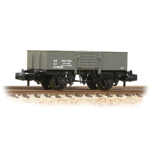 Farish 377-954A 13 Ton High Sided Steel Wagon with Wooden Door LNER Grey  *LAST FEW*