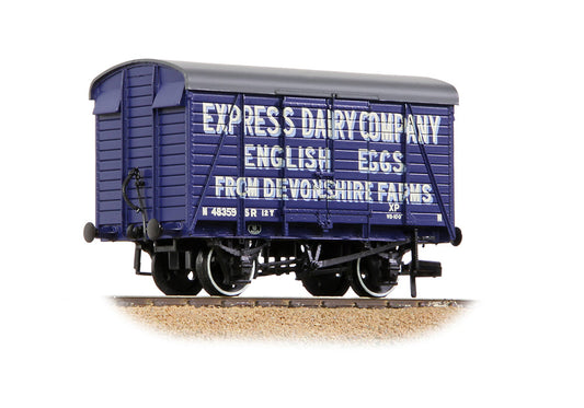 Bachmann 38-072A SR 12T Even Planked Ventilated Van 'Express Dairy Company' Blue OO Gauge *PRE ORDER £24.26*
