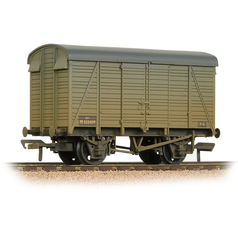 Bachmann 38-081C SR 12T 2+2 Planked Ventilated Van BR Grey (Early), Weathered, OO Gauge *LAST FEW*
