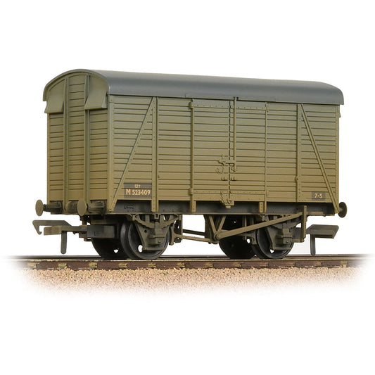 Bachmann 38-081C SR 12T 2+2 Planked Ventilated Van BR Grey (Early), Weathered, OO Gauge *LAST FEW*