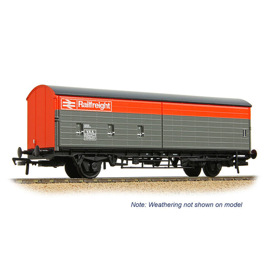 Bachmann 38-128B BR VAA Van BR Railfreight Red & Grey [Weathered] OO Gauge