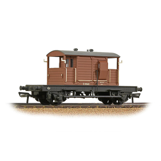 Bachmann 38-402B SR 25T 'Pill Box' Brake Van BR Bauxite (Early) Weathered. OO Gauge *LAST FEW*