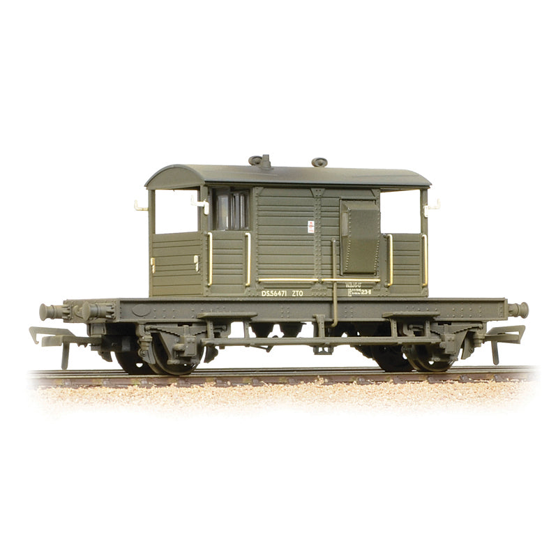 Bachmann 38-404A SR 25 Ton Pill Box Brake Van BR Dptmt R/H Duckets Wthd - LAST FEW