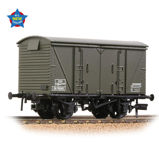 Bachmann 38-875 BR 12T 'Vanwide' Ventilated Van BR Departmental Olive Green, OO Gauge