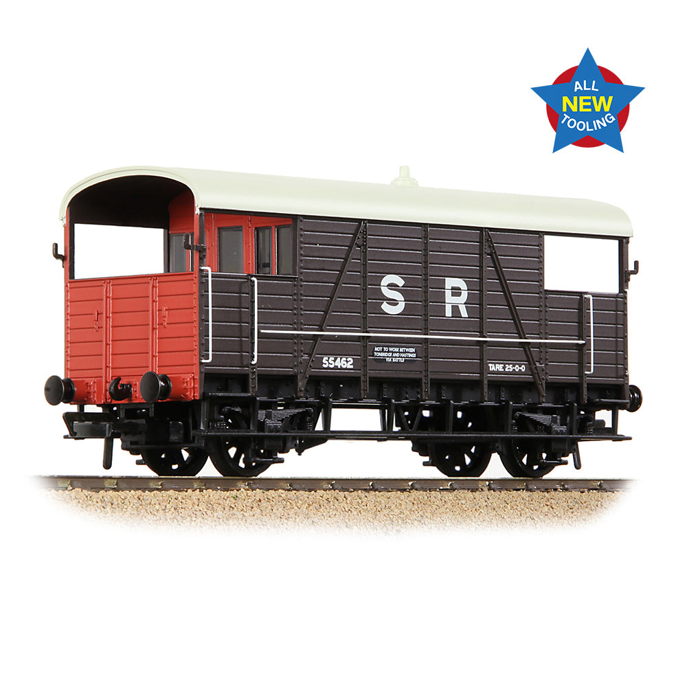 Bachmann 38-916 SE&CR 25T 'Dance Hall' Brake Van SR Brown OO Gauge *LAST FEW*