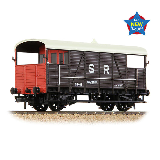 Bachmann 38-916 SE&CR 25T 'Dance Hall' Brake Van SR Brown OO Gauge *LAST FEW*