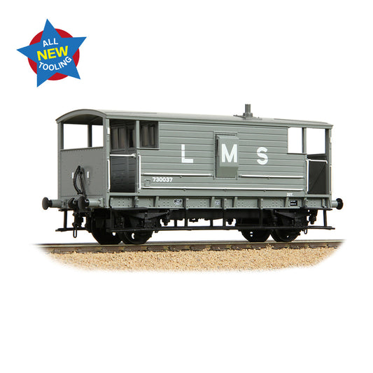 Bachmann 38-975 LMS 20T Brake Van LMS (L M S) Grey OO Gauge *PRE ORDER £40.46*