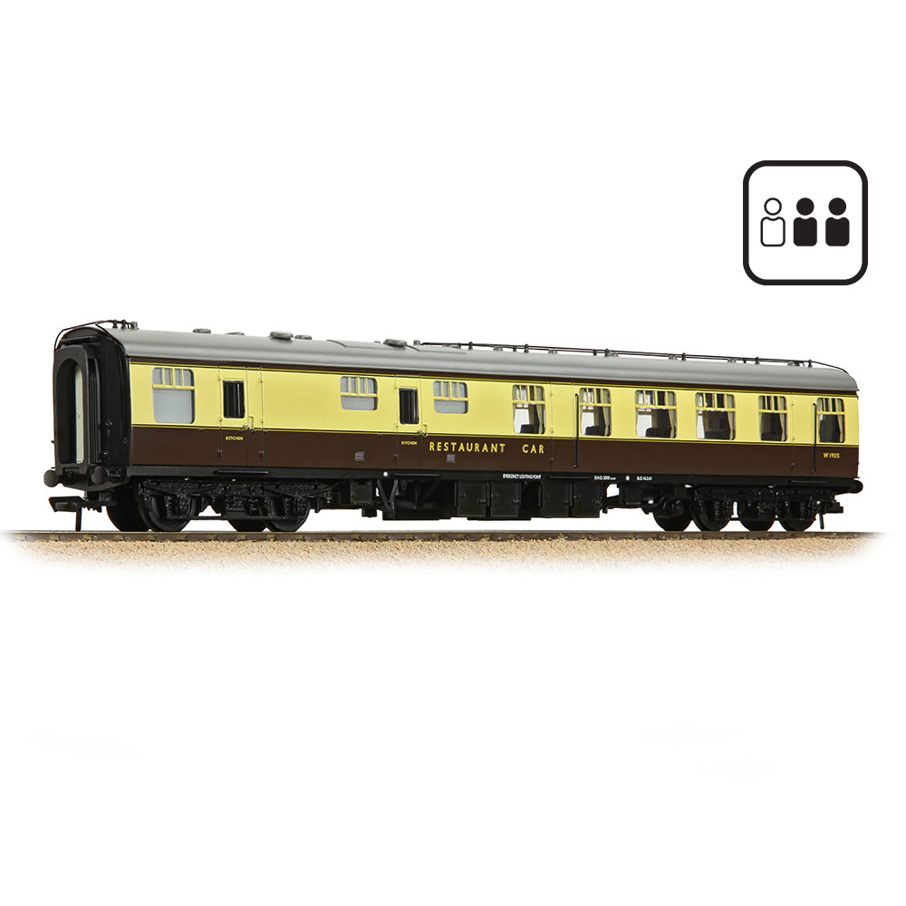 Bachmann 39-102CPF BR Mk1 RU Restaurant BR (WR) Chocolate & Cream [PF], OO Gauge