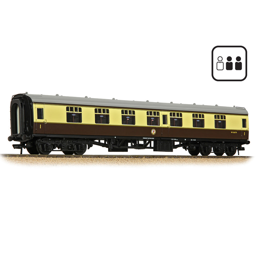 Bachmann 39-154DPF BR Mk1 FK First Corridor BR (WR) Chocolate & Cream [PF], OO Gauge