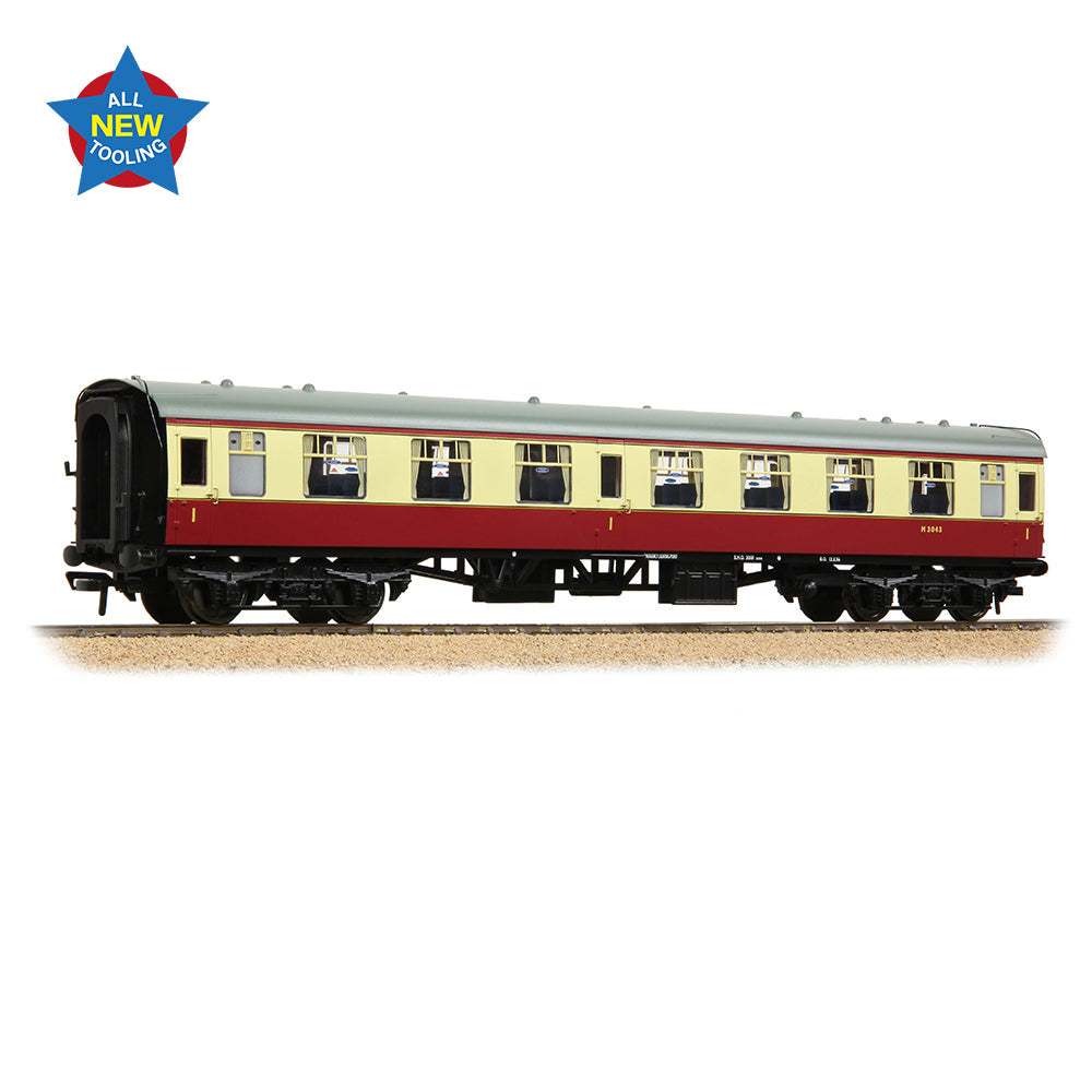Bachmann 39-825A BR MK1 FO First Open BR Crimson & Cream, OO Gauge