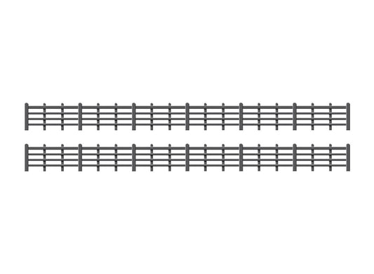 Ratio 425 Lineside Fencing, Black (4 bar)