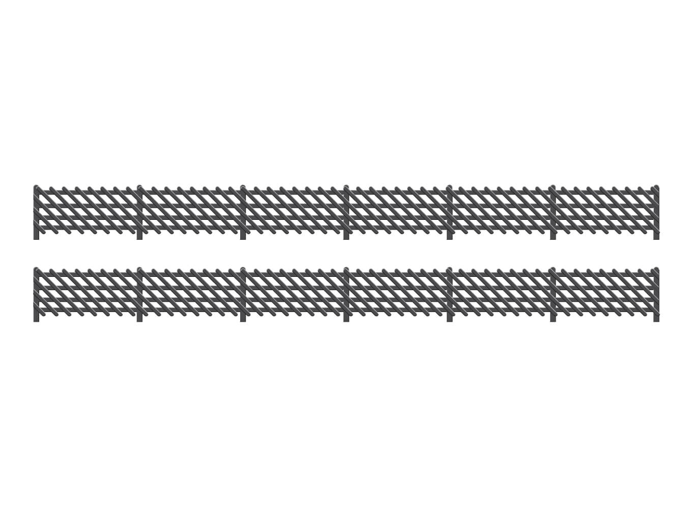Ratio 427 LMS (MR) Station Fencing, Black