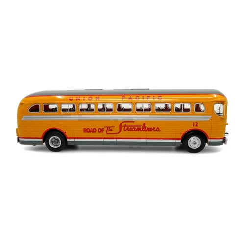Iconic Replicas 430353 GM PD 4151 Silversides Coach Union Pacific Railroad Destination Los Angeles, 1:43 Scale