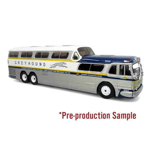 Iconic Replicas 430665 GM PD-4501 Scenicruiser Coach: Greyhound Bus Lines 50th Anniversary 1:43 Scale *PRE ORDER £105.29*