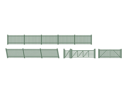 Ratio 430 Picket fencing, green (inc. Gates & ramps)