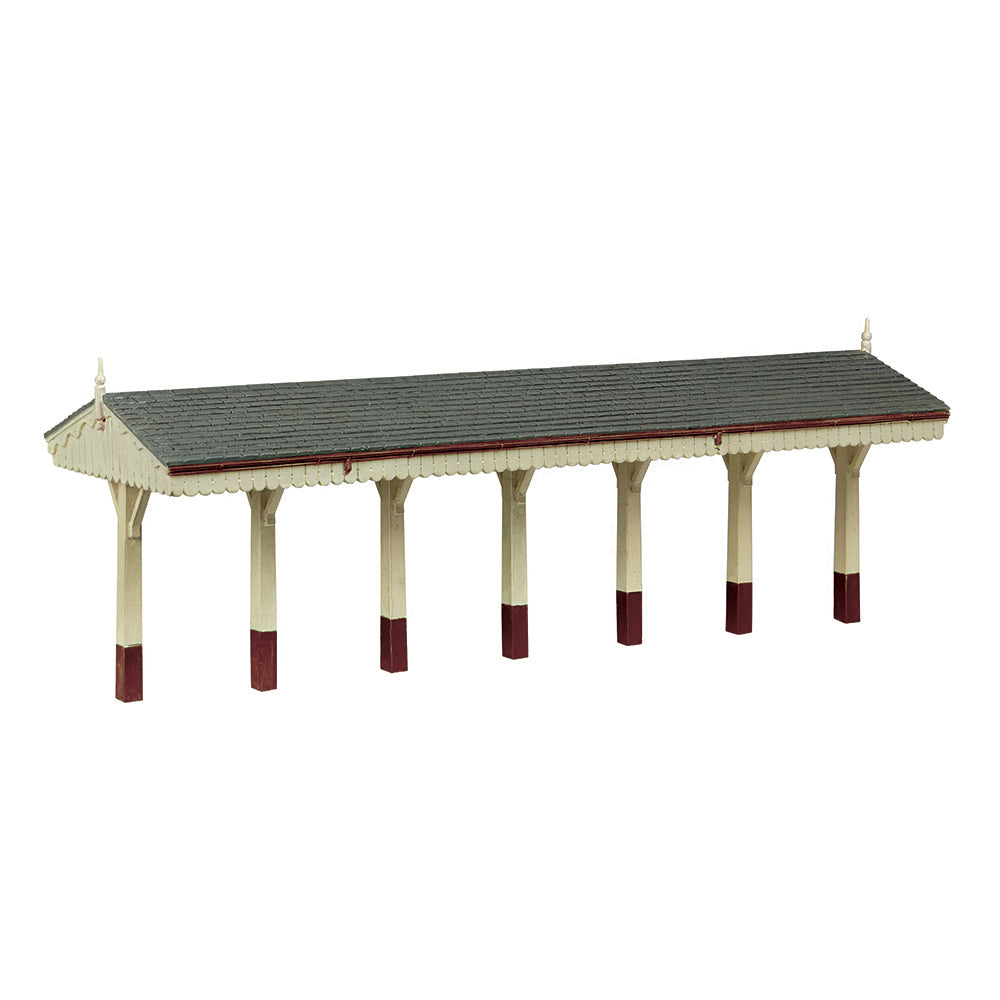 Scenecraft 44-0188B S&DJR Wooden Canopy Chocolate and Cream, OO Gauge