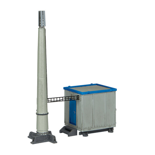 Scenecraft 44-0195B GSM-r Telecom Cabin and Monopole - Blue Cabin, OO Gauge