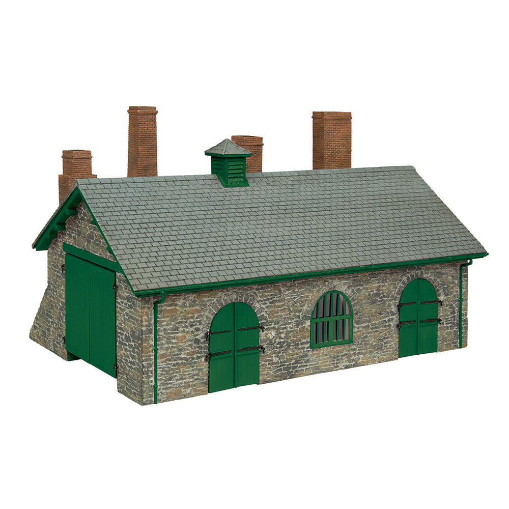 Scenecraft 44-0198G Narrow Gauge Blacksmith's and Wagon Workshop Green, OO Gauge