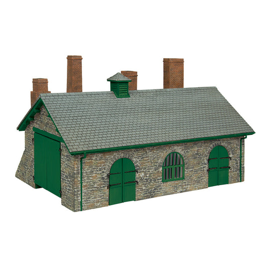 Scenecraft 44-0198G Narrow Gauge Blacksmith's and Wagon Workshop Green, OO Gauge