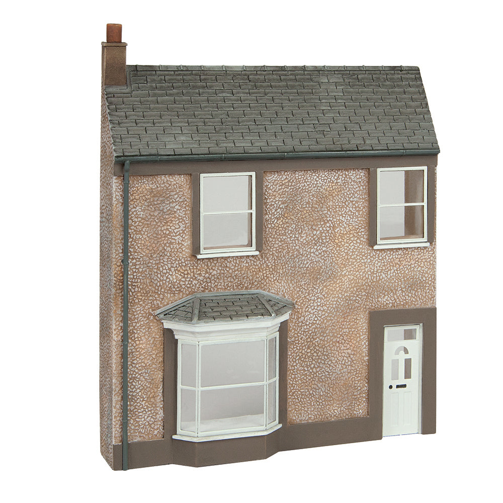 Scenecraft 44-0203 Low Relief Pebble Dash Terrace House, OO Gauge