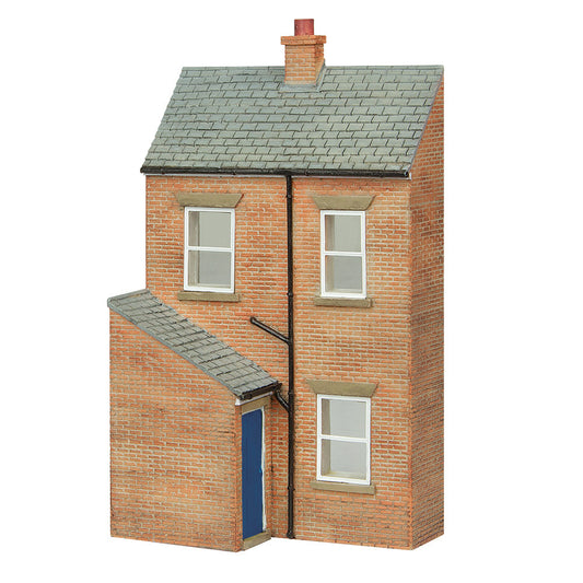 Scenecraft 44-0217B Low Relief Rear of Terrace, Left Hand Door Blue, OO Gauge
