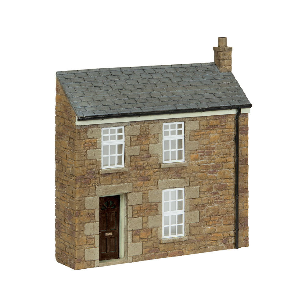 Scenecraft 44-0219B Low Relief Stone Terrace Left Hand Door Brown, OO Gauge