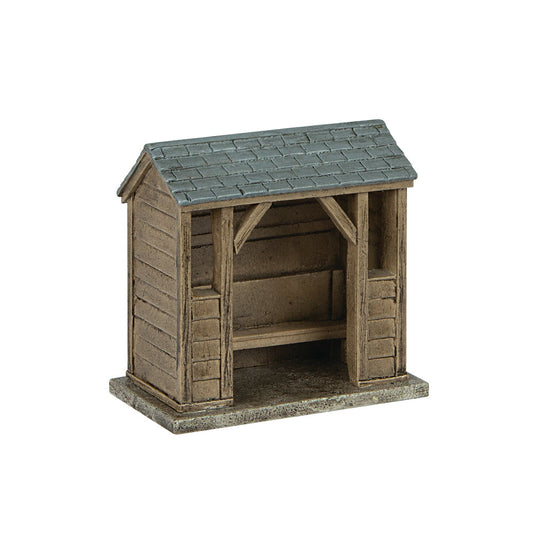 Scenecraft 44-0539B Wooden Bus Stop Brown, OO Gauge