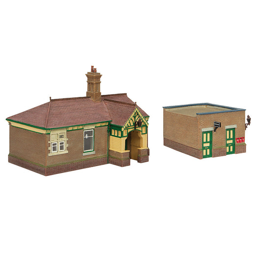 Scenecraft 44-090G Bluebell Waiting Room and Toilet Green and Cream