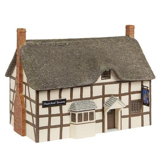 Scenecraft 44-1002C Thatched Tavern Brown & Cream, OO Gauge